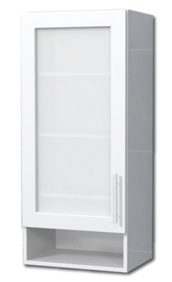 Шкаф навесной "Вест" 35 см с 1-но дверный, белый с нишей<br>