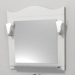 Зеркало "Венеция" 75см, белый, декор.светильник<br>