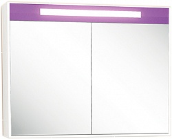 Зеркало - шкаф "Рондо" 70 см, фиолетовый, светильник, вык.розетка<br>