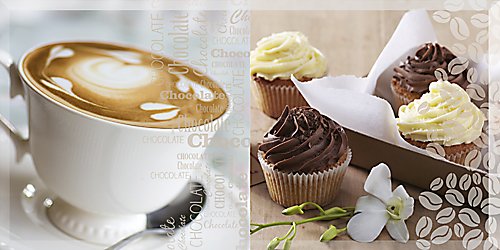 Декор Arabica 249*500 DWU09ARB034 кофе с пироженкой
<br>